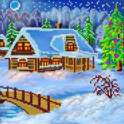 Схема для вышивания бисером АБРИС АРТ "Рождественский вечер"